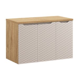 Comad Koupelnová skříňka pod deskové umyvadlo Ocean Beige II. 90 béžová/dub olejovaný