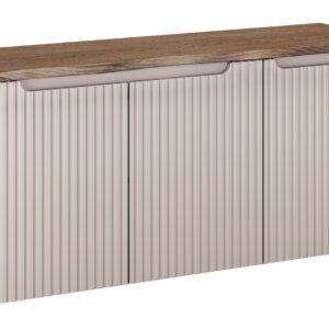 Comad Koupelnová skříňka pod deskové umyvadlo s košem na prádlo set Nova Cashmere 100 kašmír/dub casella