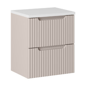 Comad Koupelnová skříňka pod deskové umyvadlo set Nova Cashmere II. 50 kašmír/bílá