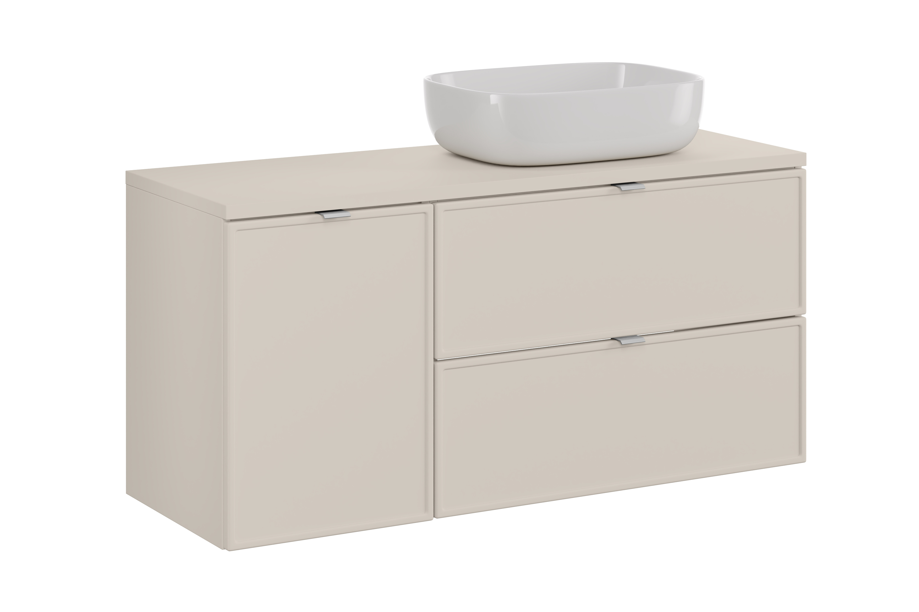 Comad Koupelnová skříňka s deskovým umyvadlem Bella Cashmere 120 cm - kašmír