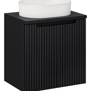 Comad Koupelnová skříňka s deskovým umyvadlem Nova Black II. 60 černá