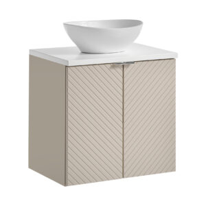 Comad Koupelnová skříňka s deskovým umyvadlem Viva Cashmere 60 kašmír/bílá