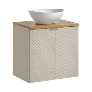 Comad Koupelnová skříňka s deskovým umyvadlem Viva Cashmere 60 kašmír/dub coast evoke