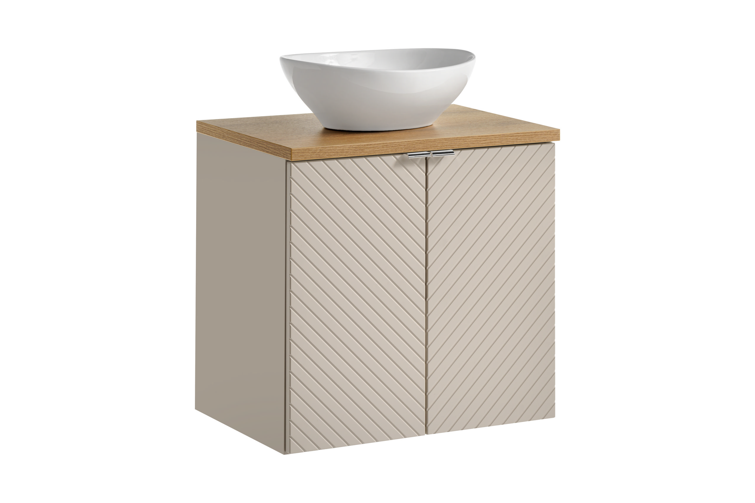 Comad Koupelnová skříňka s deskovým umyvadlem Viva Cashmere 60 kašmír/dub coast evoke