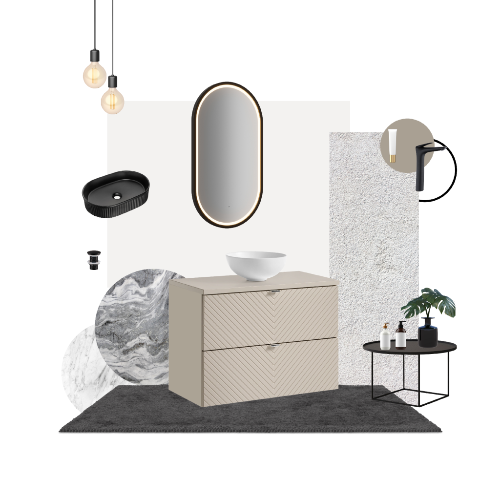 Comad Koupelnová skříňka s deskovým umyvadlem Viva Cashmere II. 60 kašmír - Obrázek 2