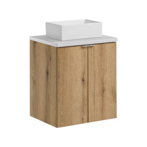 Comad Koupelnová skříňka s deskovým umyvadlem set Nova Oak 50 dub coast evoke/bílá