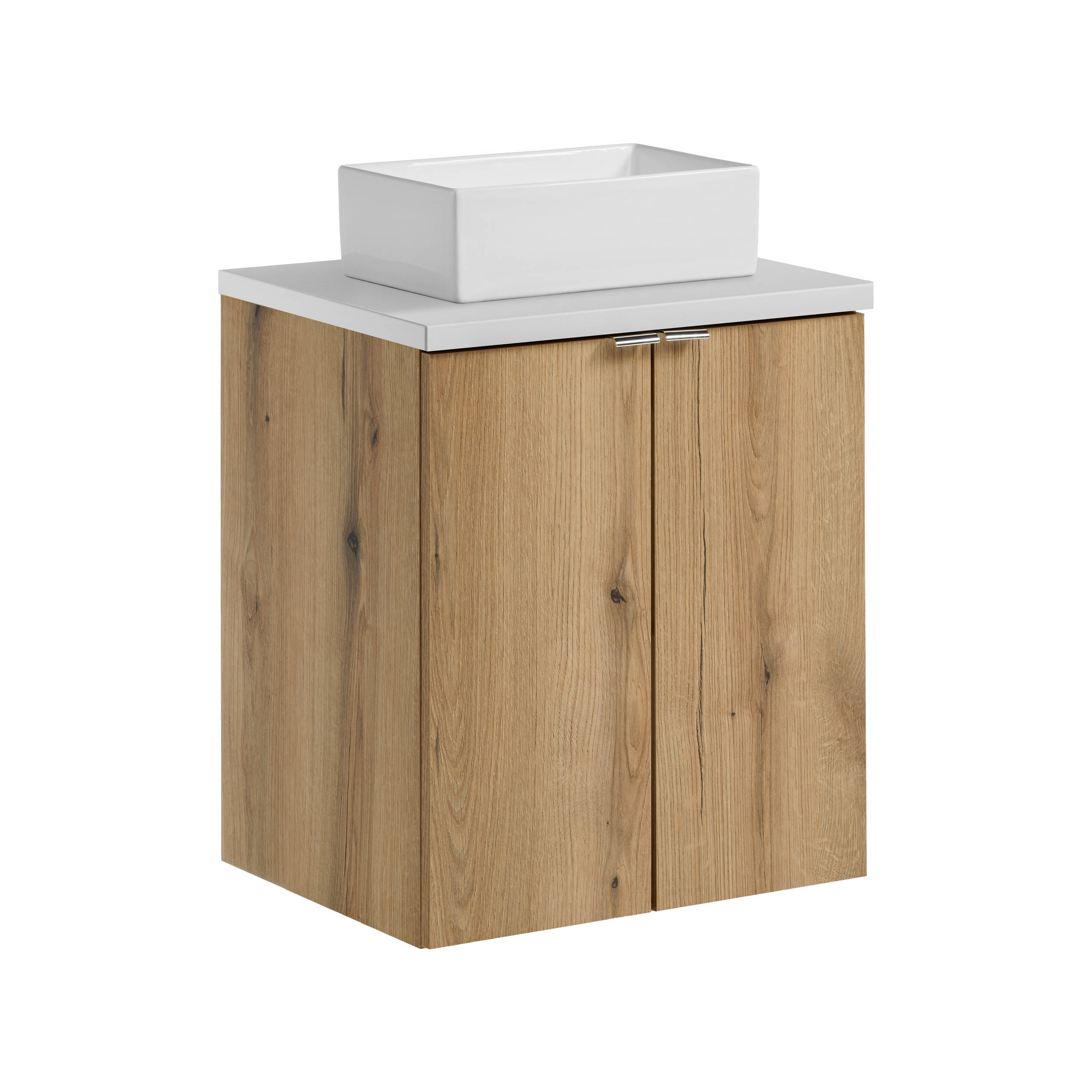 Comad Koupelnová skříňka s deskovým umyvadlem set Nova Oak 50 dub coast evoke/bílá