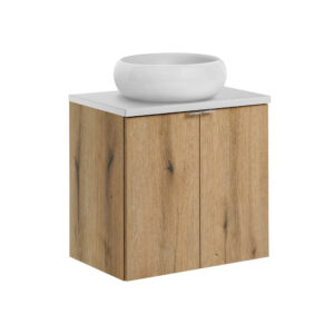 Comad Koupelnová skříňka s deskovým umyvadlem set Nova Oak 60 dub coast evoke/bílá