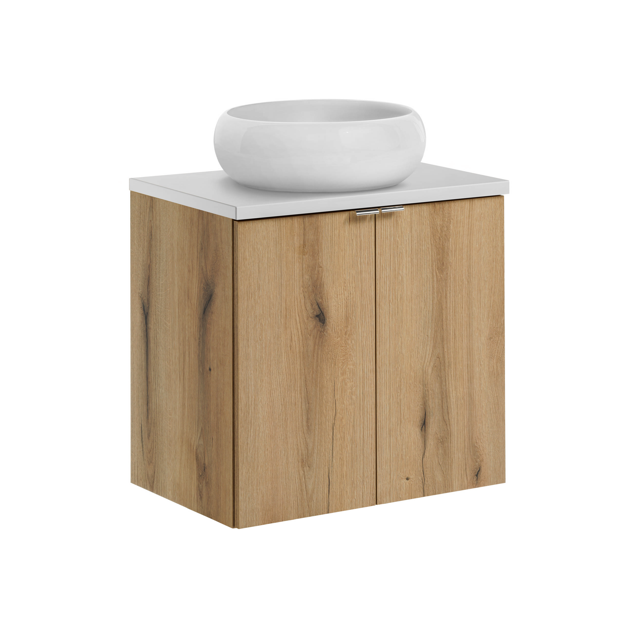 Comad Koupelnová skříňka s deskovým umyvadlem set Nova Oak 60 dub coast evoke/bílá