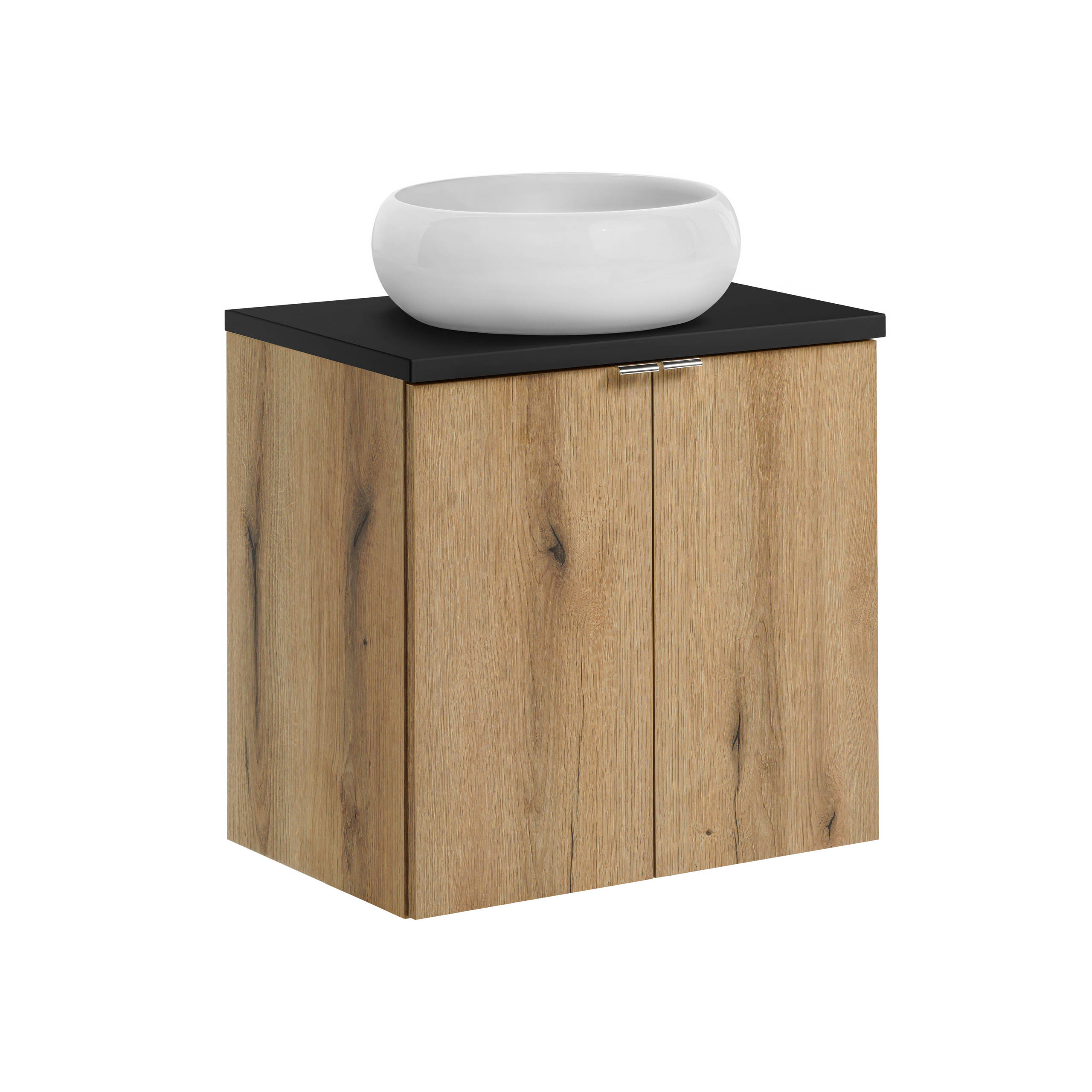 Comad Koupelnová skříňka s deskovým umyvadlem set Nova Oak 60 dub coast evoke/černá
