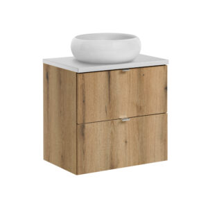 Comad Koupelnová skříňka s deskovým umyvadlem set Nova Oak II. 60 dub coast evoke/bílá