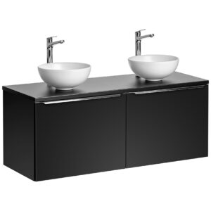 Comad Koupelnová skříňka s deskovými umyvadly set Santa Fe Black 120 černá mat