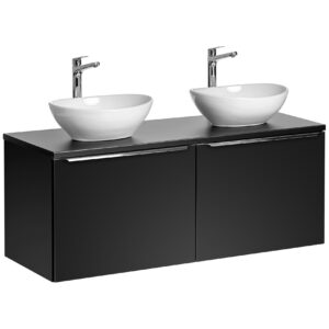 Comad Koupelnová skříňka s deskovými umyvadly set Santa Fe Black 120 černá mat