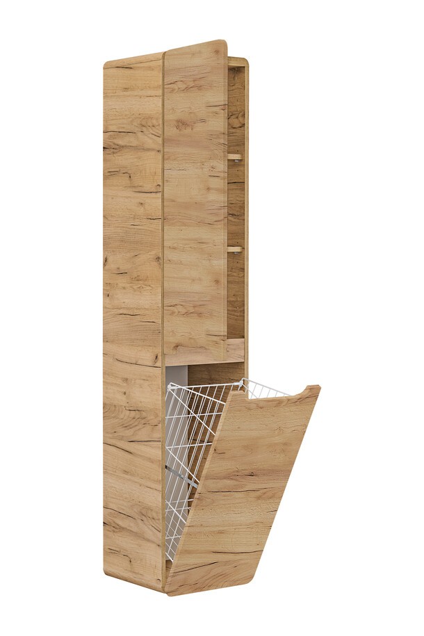 Comad Koupelnová skříňka s košem na prádlo Aruba 804 2D dub craft zlatý - Obrázek 2