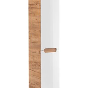 Comad Koupelnová skříňka s košem na prádlo Aruba 804 2D dub craft zlatý/bílý lesk