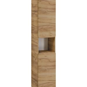 Comad Koupelnová závěsná skříňka vysoká Aruba 800 2D dub craft zlatý