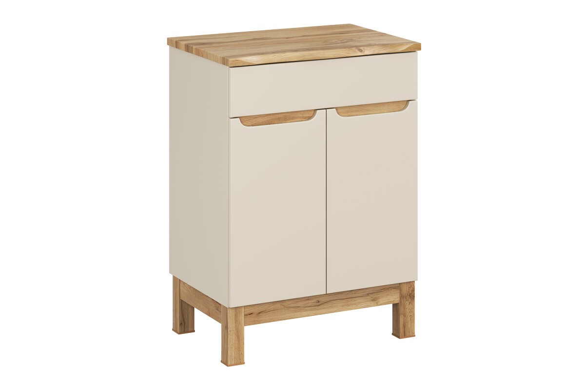 Comad Skříňka pod umyvadlo Bali Nature s deskou 60 cm kašmírová/dub wotan