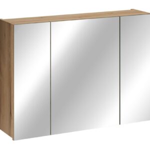 Comad Závěsná koupelnová skříňka se zrcadlem UNI 80 cm dub coast evoke