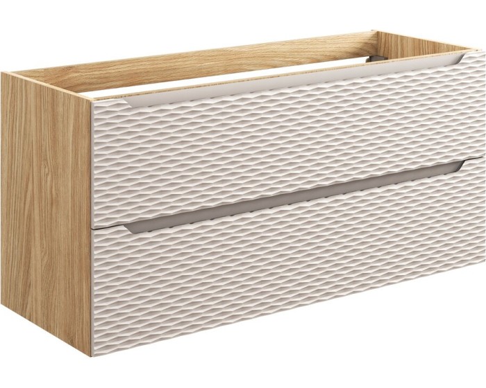 Comad Závěsná skříňka Ocean Sky se zápustným umyvadlem 120 cm dub olejovaný/béžová - Obrázek 2