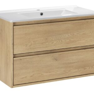 Comad Závěsná skříňka Viola Lava se zápustným umyvadlem 80 cm dub cremona