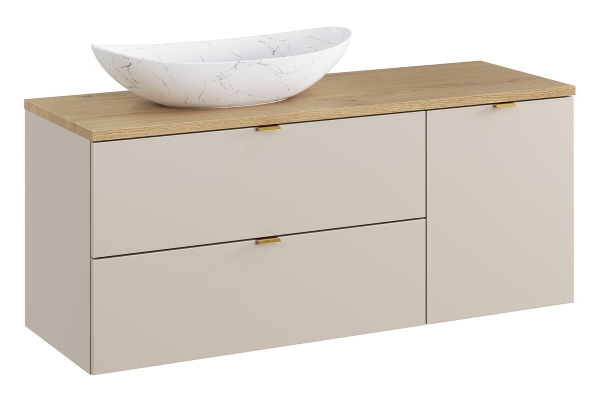 Comad Závěsná skříňka pod umyvadlo Dalia Cashmere Nordic Lena s deskou