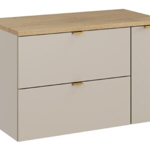 Comad Závěsná skříňka pod umyvadlo Dalia Cashmere Nordic s deskou 80 cm dub cremona/kašmírová