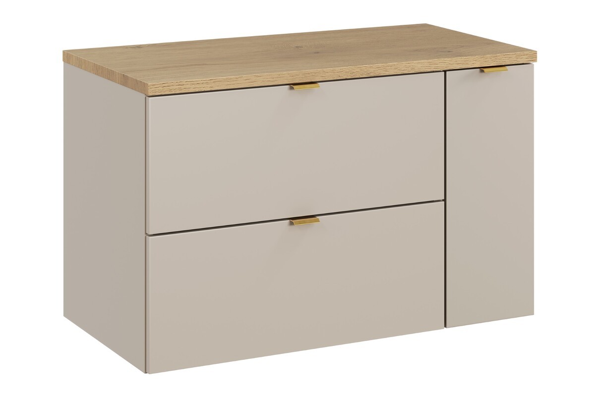 Comad Závěsná skříňka pod umyvadlo Dalia Cashmere Nordic s deskou 80 cm dub cremona/kašmírová
