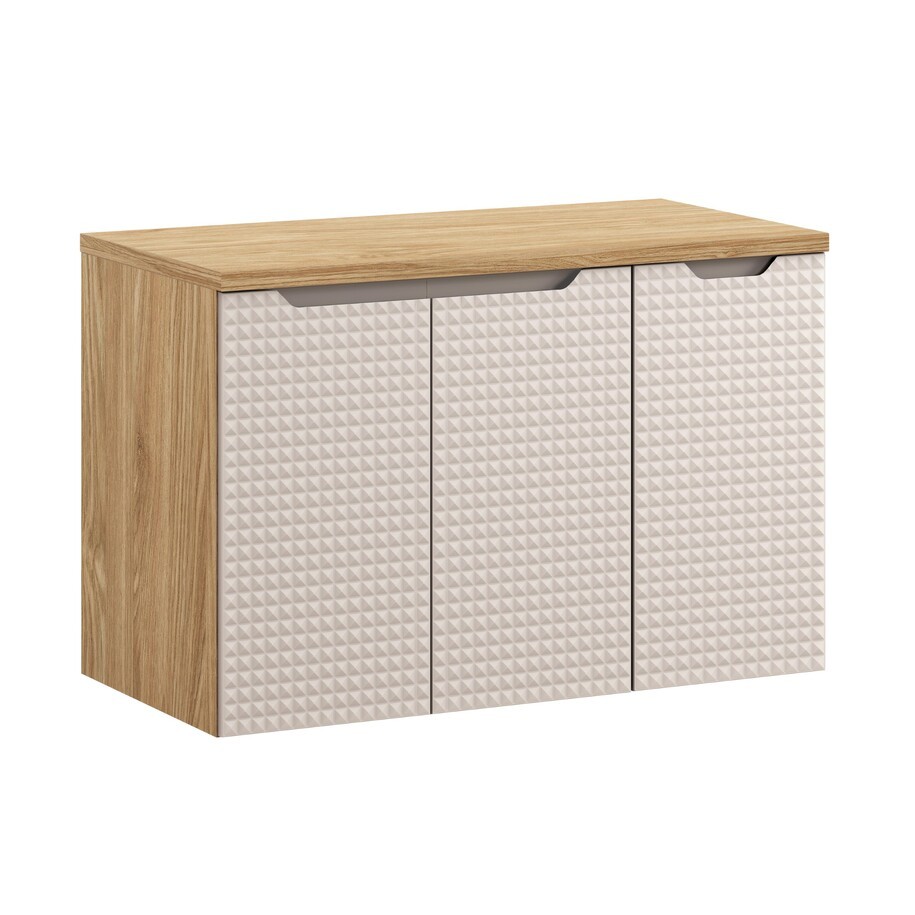 Comad Závěsná skříňka pod umyvadlo Luxor Beige s deskou 90 cm béžová/dub olejovaný