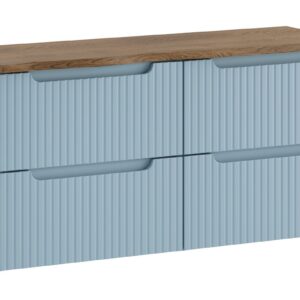 Comad Závěsná skříňka pod umyvadlo Nova Denim s deskou 120 cm modrá/Casella