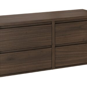 Comad Závěsná skříňka pod umyvadlo Villa s deskou 120 cm ořech