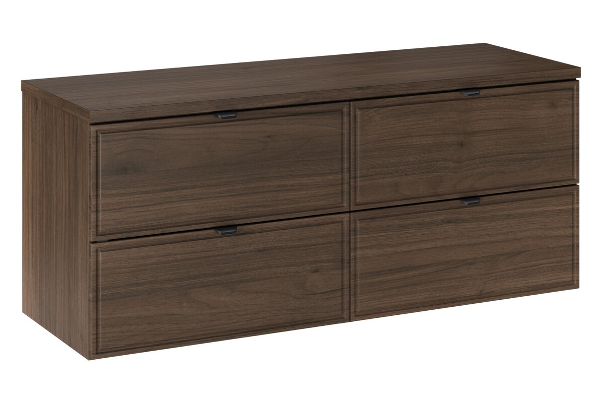 Comad Závěsná skříňka pod umyvadlo Villa s deskou 120 cm ořech II