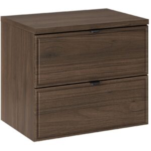 Comad Závěsná skříňka pod umyvadlo Villa s deskou 60 cm ořech II