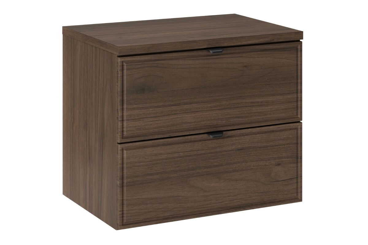 Comad Závěsná skříňka pod umyvadlo Villa s deskou 60 cm ořech II