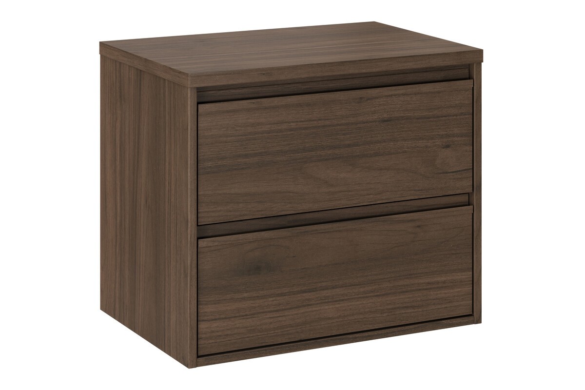 Comad Závěsná skříňka pod umyvadlo Villa s deskou 60 cm ořech