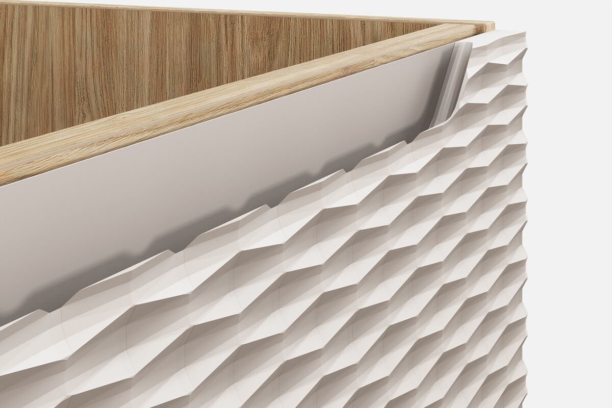 Comad Závěsná umyvadlová skříňka Ocean s deskou 80 cm béžová/dub olejovaný - Obrázek 2