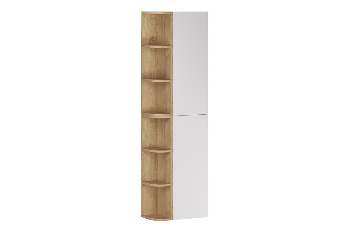 Comad Závěsná vysoká koupelnová skříňka Aster I 160 cm bílá/dub cremona