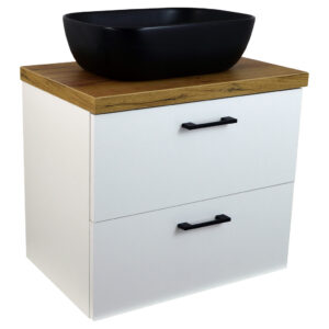 Comodo Koupelnová skříňka pod deskové umyvadlo Agria 60-HD - bílá/zlatý dub