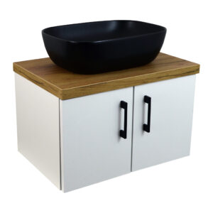 Comodo Koupelnová skříňka pod deskové umyvadlo Agria II W 60-HD - bílá/zlatý dub