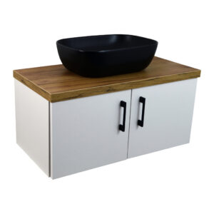 Comodo Koupelnová skříňka pod deskové umyvadlo Agria II W 80-HD - bílá/zlatý dub
