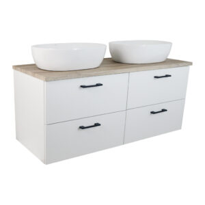 Comodo Koupelnová skříňka pod deskové umyvadlo Agria NEW W 120-HD - bílá/dub sonoma