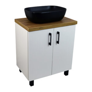 Comodo Koupelnová skříňka pod deskové umyvadlo ROSO W 60-HD - bílá/zlatý dub