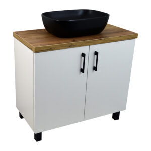 Comodo Koupelnová skříňka pod deskové umyvadlo ROSO W 80-HD - bílá/zlatý dub