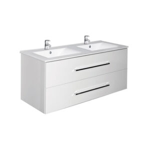 Comodo Koupelnová skříňka s keramickým dvojumyvadlem Emilio W 120