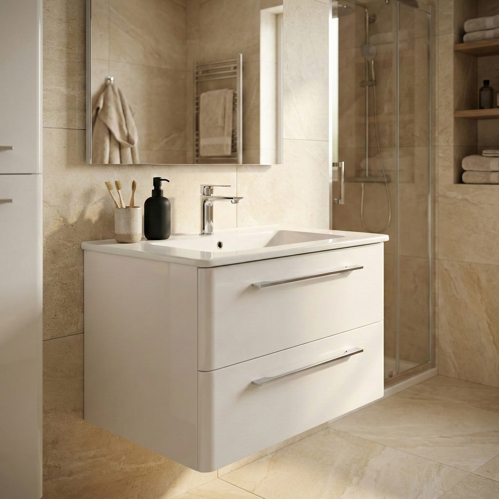 Comodo Koupelnová skříňka s keramickým umyvadlem Gary W 80 - Obrázek 2
