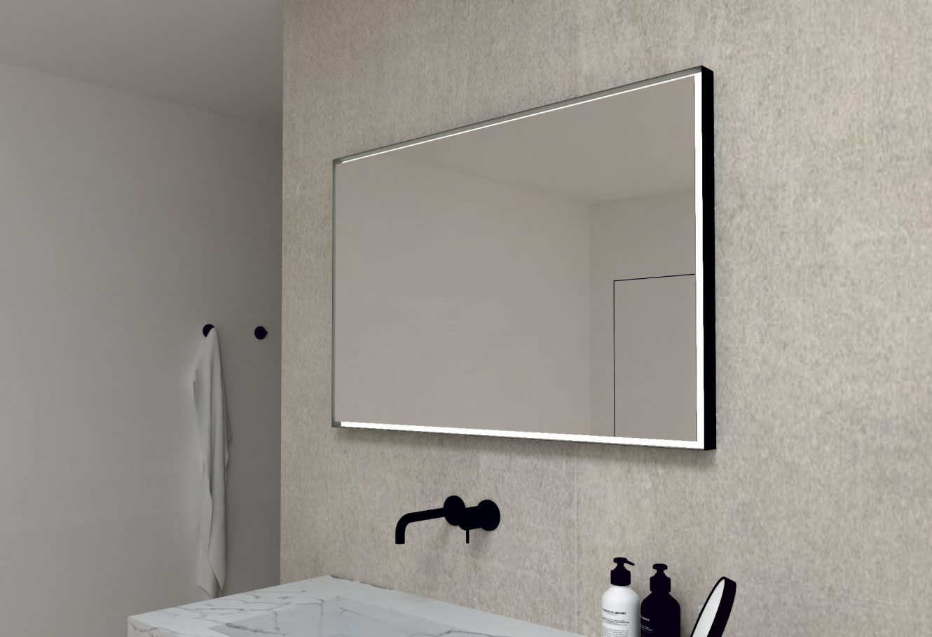 Rozměry (cm): 100x65 - (Nikoletta LED 14/100 TS ALU)