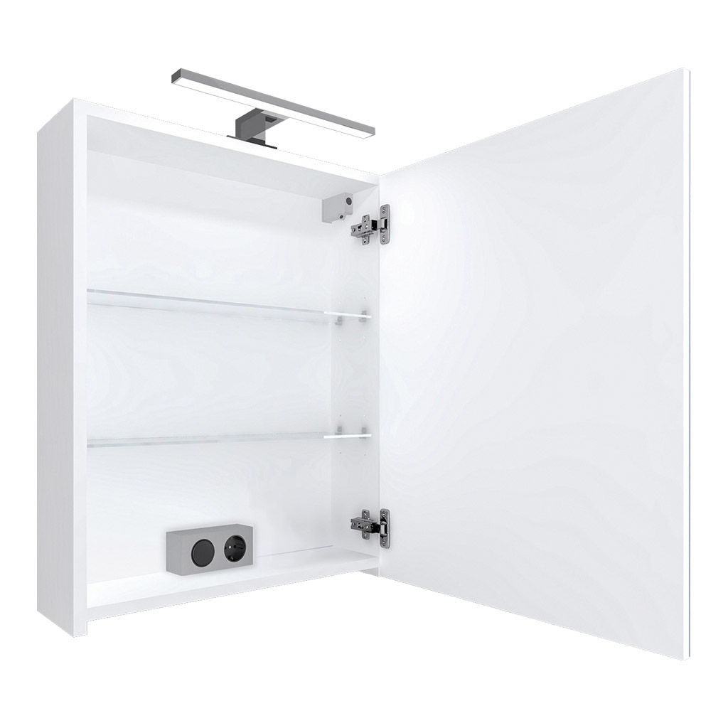 Comodo Zrcadlová skříňka závěsná s LED osvětlením Fabrice W 50 ZS P/L - Obrázek 2