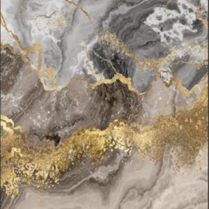 Conceptum Hypnose Koberec Marble 160x230 cm šedý/zlatý