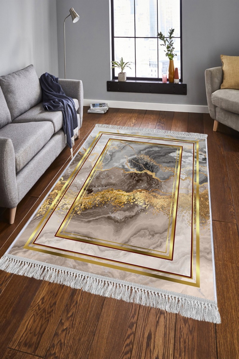 Conceptum Hypnose Koberec Marble Frame 180x280 cm šedý/zlatý - Obrázek 2