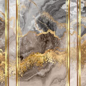 Conceptum Hypnose Koberec Marble Frame 180x280 cm šedý/zlatý
