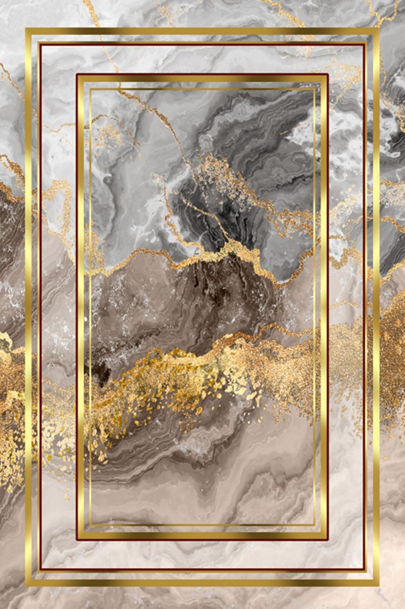 Conceptum Hypnose Koberec Marble Frame 180x280 cm šedý/zlatý